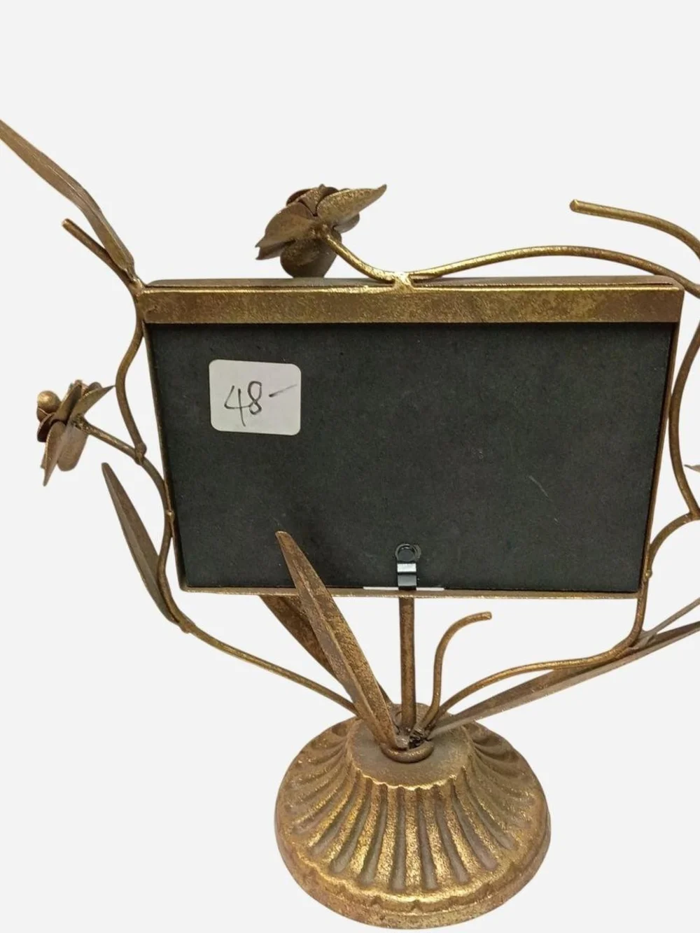 Floral Metal Photo‎ Frame Stand - Gold